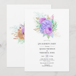 Invitación Fiesta de compromiso de primavera floral