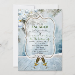 Invitación Fiesta de compromiso de vacaciones para navidades