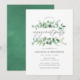 Invitación Fiesta de compromiso de vegetación de eucalipto ac