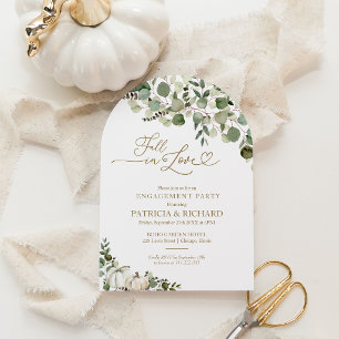 Invitación Fiesta de compromiso de vegetación enamorada