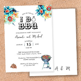 Invitación Fiesta de compromiso Elegant Floral Rustic I Do BB