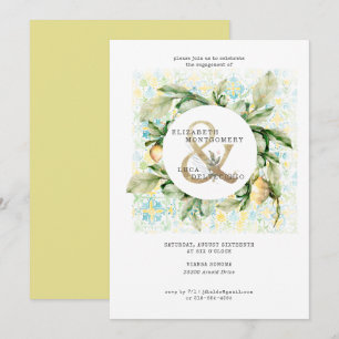 Invitación Fiesta de compromiso en elegante limonar