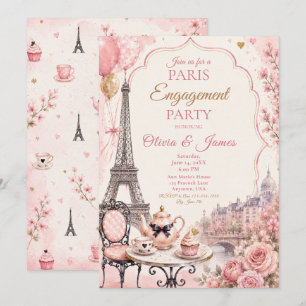 Invitación Fiesta de compromiso en París