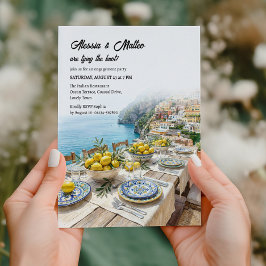 Invitación Fiesta de compromiso en Positano Costa de Amalfi i