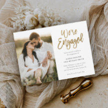 Fiesta de Compromiso Foto We're Engaged Letra Mode