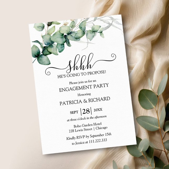 Invitación Fiesta de compromiso Greenery I Do BBQ   (Subido por el creador)