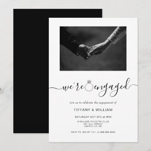 Invitación Fiesta de compromiso minimalista moderna