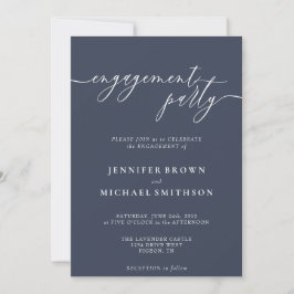 Invitación Fiesta de compromiso moderna minimalista marina