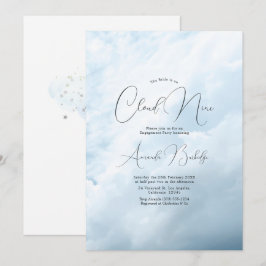 Invitación Fiesta de Compromiso Nube 9 Soñadora