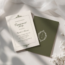Fiesta de compromiso Oval Crest Old Money Verde Ol