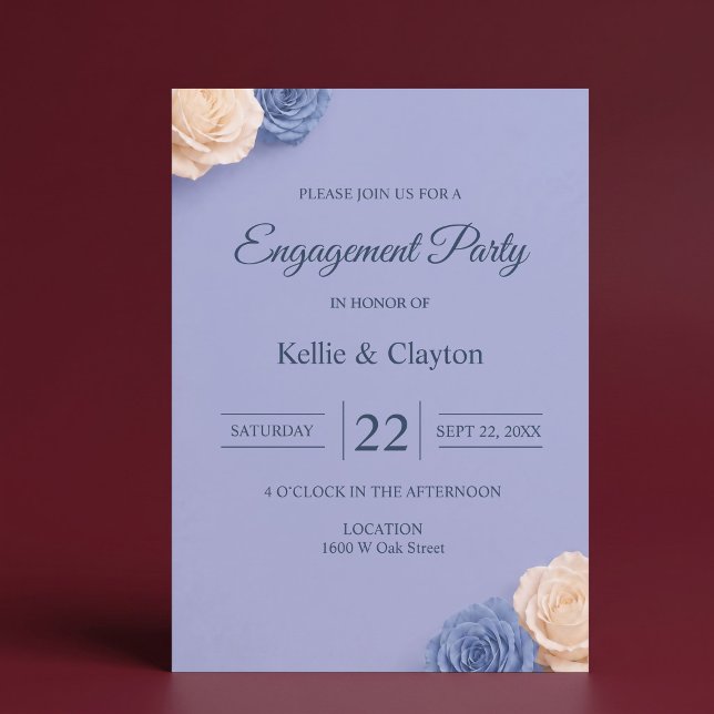 Invitación Fiesta de Compromiso Rosa Azul (Subido por el creador)