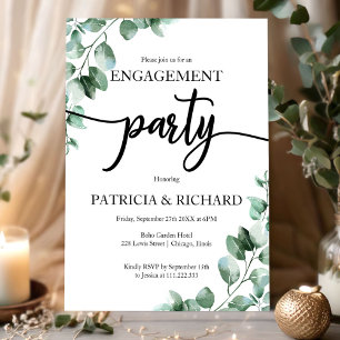 Invitación Fiesta de compromiso verde