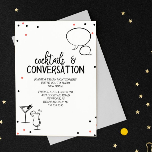 Invitación Fiesta de Confetti Cocktails y Conversación House (Subido por el creador)