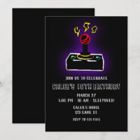 Fiesta de Control de Joystick de Videojuegos Retro