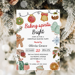 Invitación Fiesta de Cookie Baking navidades