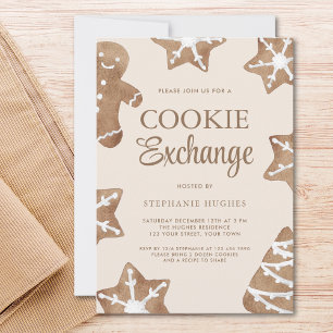 Invitación Fiesta de Cookie Exchange de navidades