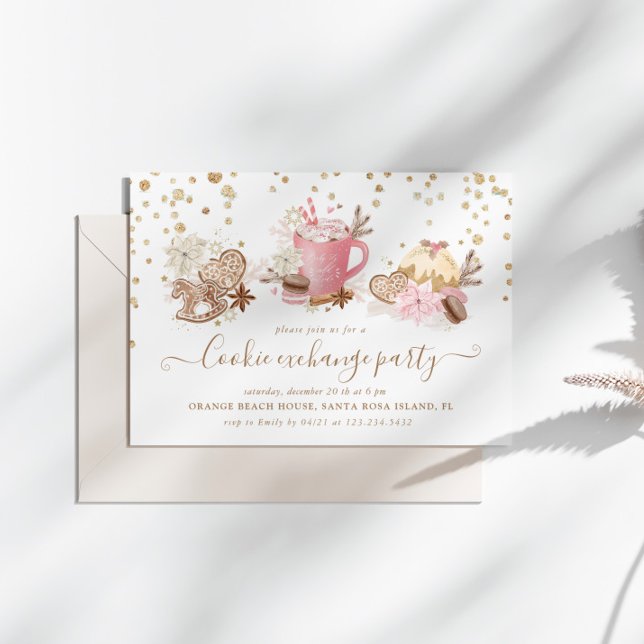 Invitación Fiesta de Cookie Exchange, Purpurina de navidades (Subido por el creador)