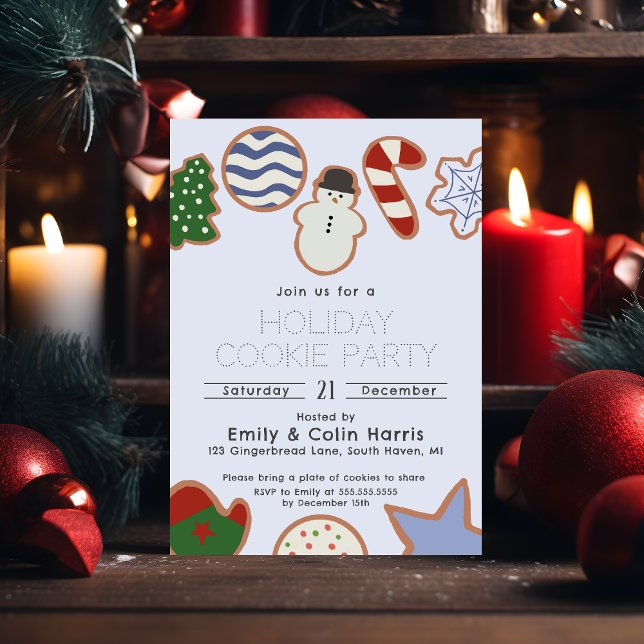 Invitación Fiesta de cookies de Navidades desprendidos de man (Subido por el creador)