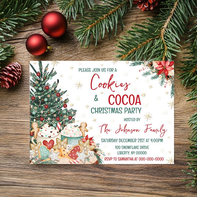 Invitación Fiesta de Cookies y Navidades de cacao (Subido por el creador)