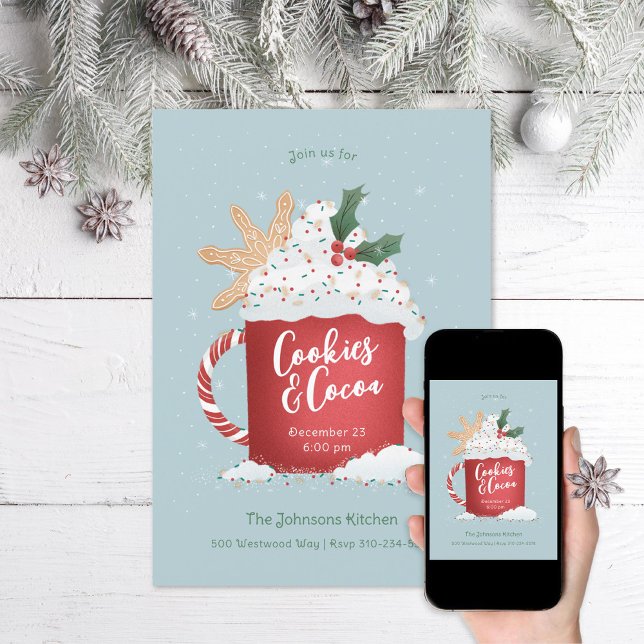 Invitación Fiesta de Cookies y Navidades de cacao (Subido por el creador)