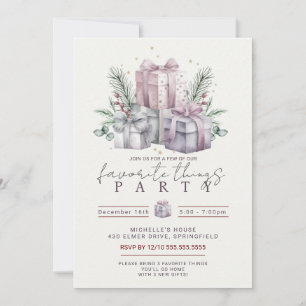 Invitación Fiesta de cosas favoritas