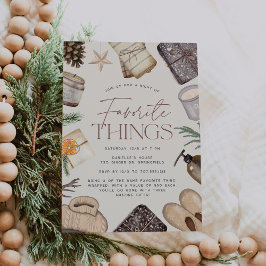 Invitación Fiesta de Cosas Favoritas de la Fiesta Neutral del