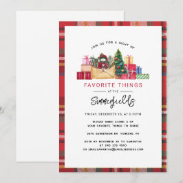 Invitación Fiesta de cosas favoritas de los Navidades invitad