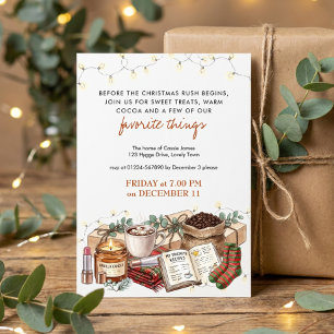 Invitación Fiesta de Cosas Favoritas de Vacaciones Acogedoras