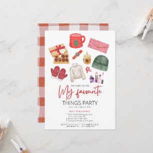 Invitación fiesta de cosas favoritas festivas
