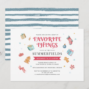 Invitación Fiesta de cosas favoritas para navidades