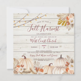 Invitación Fiesta de cosecha de madera de otoño, Fiesta de ot