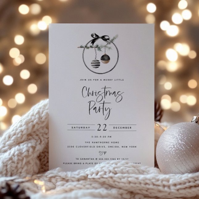 Invitación Fiesta de Cosy Nature Wreath Navidades (Subido por el creador)