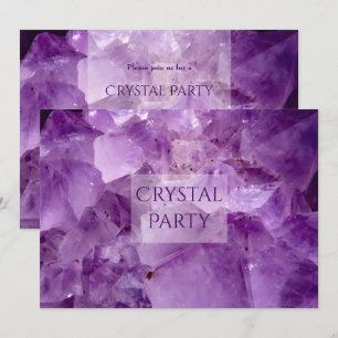 Invitación Fiesta de Cristal de Amatista Morada Bonita