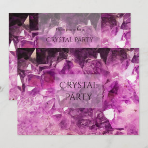 Invitación Fiesta de Cristal de Amatista Púrpura