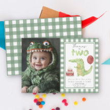 Fiesta de croc | Un cocodrilo lindo dos cumpleaños