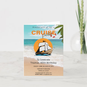 Invitación Fiesta de crucero 40 Fiesta de cumpleaños