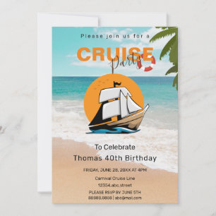 Invitación Fiesta de crucero 40 Fiesta de cumpleaños