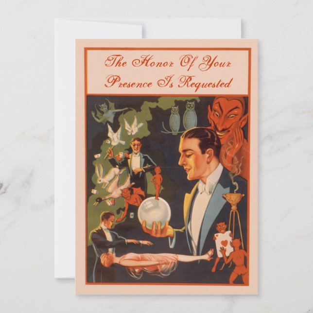 Invitación Fiesta de Crystal Ball de la revista Magicie Fortu (Anverso)