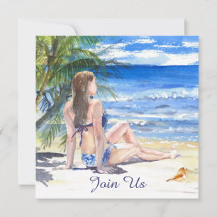 Invitación *~ Fiesta de CUALQUIER EVENTO de playa tropical ge