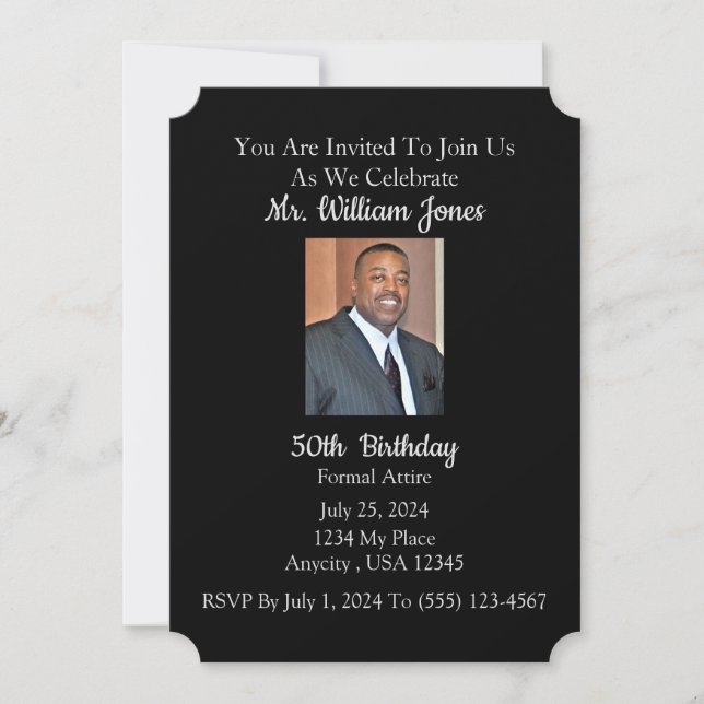 Invitación Fiesta de Cumpleaños (Anverso)