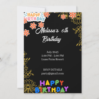 Invitación Fiesta de cumpleaños