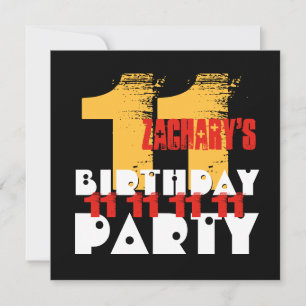 Invitación Fiesta de cumpleaños 11 años V05