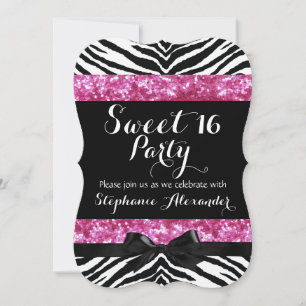 Invitación Fiesta de cumpleaños 16 Cebolla de espuma rosa sal