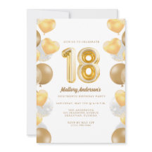 Fiesta de Cumpleaños 18 con Globos de Oro