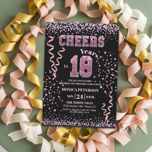 Invitación Fiesta de cumpleaños 18 con piedras de estrás de p