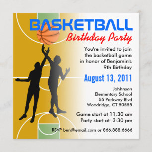 Invitación Fiesta de cumpleaños 1 de básquetbol