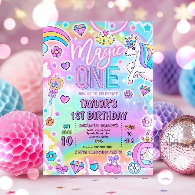 Invitación Fiesta de cumpleaños 1 de la princesa de cuento de (Subido por el creador)
