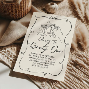 Invitación Fiesta de cumpleaños 21ª Coquette Fun