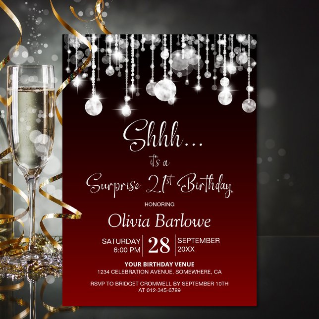Invitación Fiesta de cumpleaños 21 de Red Surprise (Subido por el creador)
