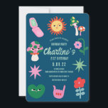 Invitación Fiesta de cumpleaños 21 de Rosa Verde Retro<br><div class="desc">Fiesta de cumpleaños 21 de Rosa Verde Retro</div>